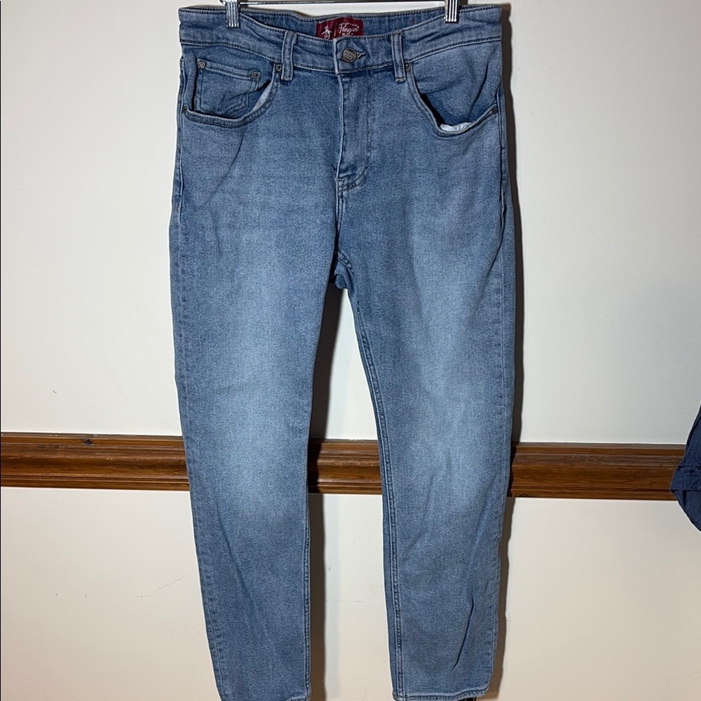 Original Penguin Blue Relaxed Jeans with Stretch